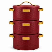 Modern Maroon Insulated Casserole Set for Hot Food - 3-Piece Set 1.5L / 2L / 2.5L