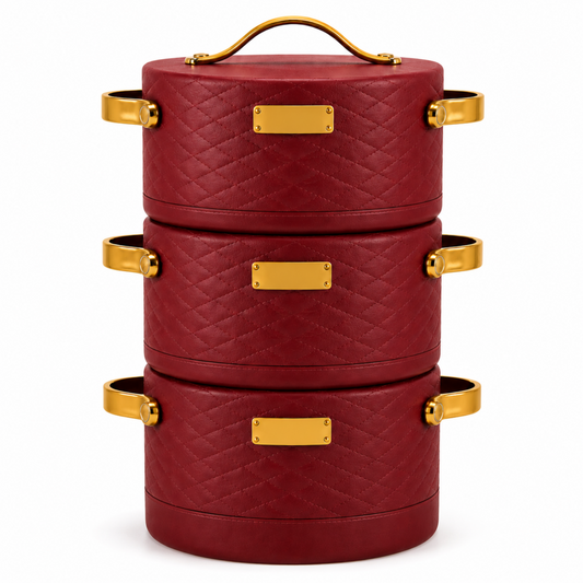 Modern Maroon Insulated Casserole Set for Hot Food - 3-Piece Set 1.5L / 2L / 2.5L