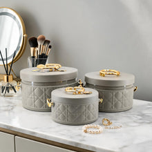 Modern Stylish Dark Gray & Gold Insulated Casserole Bowls - 3 PCS (1.0L / 2.5L / 4.0L)