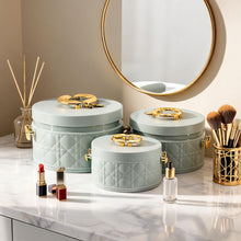 Modern Stylish Mint Green & Gold Insulated Casserole Bowls - 3 PCS (1.0L / 2.5L / 4.0L)