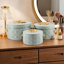 Modern Stylish Mint Green & Gold Insulated Casserole Bowls - 3 PCS (1.0L / 2.5L / 4.0L)
