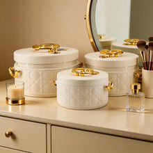 Modern Stylish White & Gold Insulated Casserole Bowls - 3 PCS (1.0L / 2.5L / 4.0L)