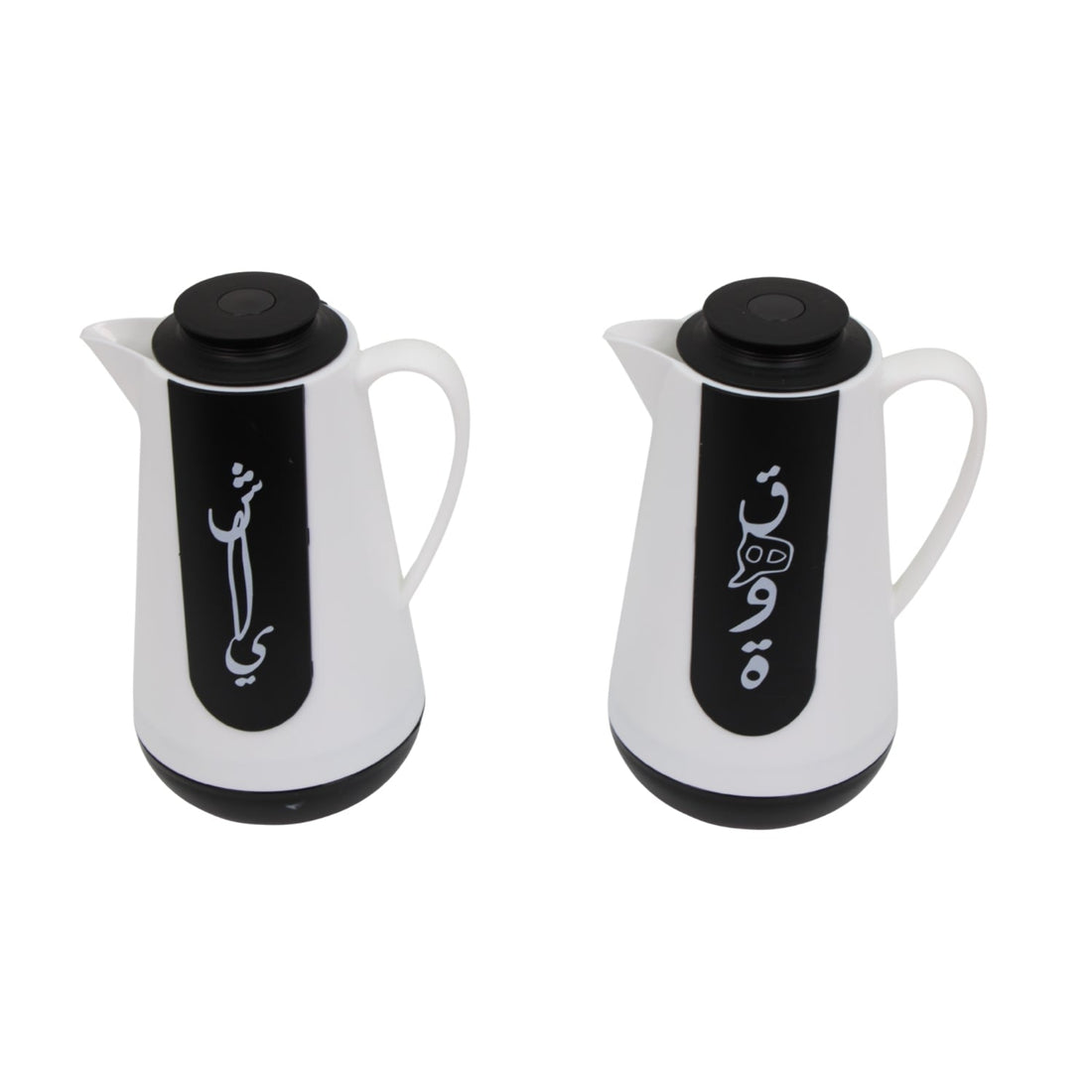 Qahwa and Shahi 2PC Black+White Vacuum Jug 1L