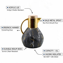 Luxury Insulated Thermal Coffee Carafe - Black Marble