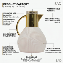 Luxury Insulated Thermal Coffee Carafe - Off White