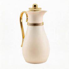 Luxury Insulated Arabic Coffee Carafe - White-Gold Finish