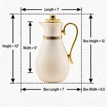 Luxury Insulated Arabic Coffee Carafe - White-Gold Finish