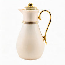 Luxury Insulated Arabic Coffee Carafe - White-Gold Finish