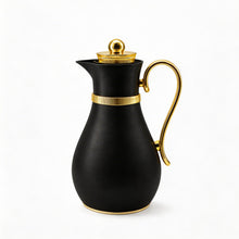 Luxury Insulated Arabic Coffee Carafe - Black-Gold Finish