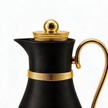 Luxury Insulated Arabic Coffee Carafe - Black-Gold Finish