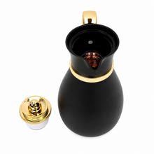 Luxury Insulated Arabic Coffee Carafe - Black-Gold Finish