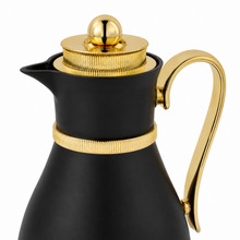 Luxury Insulated Arabic Coffee Carafe - Black-Gold Finish