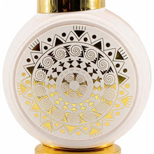 Majlis Mosaic Round Vacuum Jug Flask White & Gold 1L