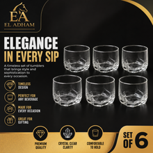6-Piece Modern Geometric Glass Tumbler Set
