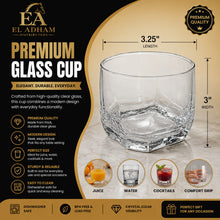 6-Piece Modern Geometric Glass Tumbler Set