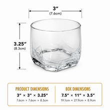 6-Piece Modern Geometric Glass Tumbler Set