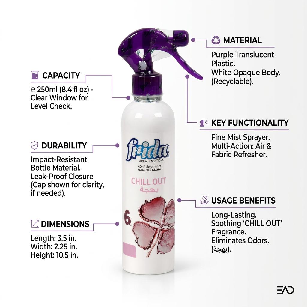 Frida Aqua Sensations Air Freshener Spray 460ML – Chill Out Fresh Scent