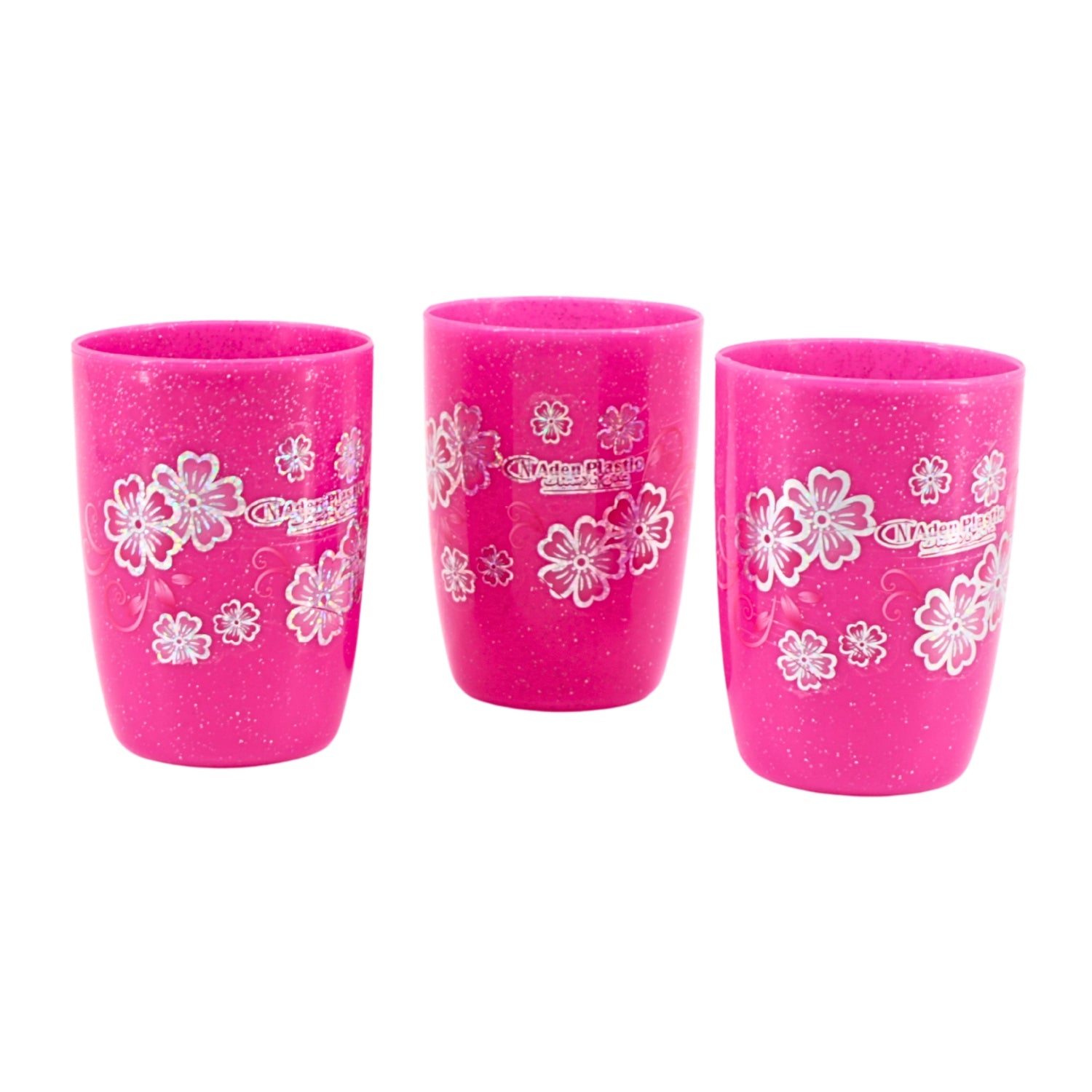 Floral Design Plastic Juice Jack with Cups 7.5" x 5.25" | www.eladhamdist.com