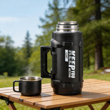 Mountain Mate Steel Thermal Insulated Sports Bottle Black 1.6L