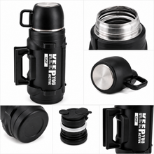 Mountain Mate Steel Thermal Insulated Sports Bottle Black 1.6L