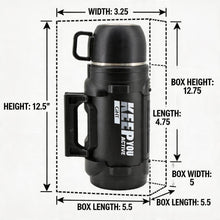 Mountain Mate Steel Thermal Insulated Sports Bottle Black 1.6L