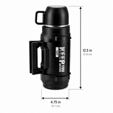 Mountain Mate Steel Thermal Insulated Sports Bottle Black 1.6L