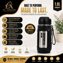 Mountain Mate Steel Thermal Insulated Sports Bottle Silver 1.6L