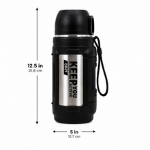 Mountain Mate Steel Thermal Insulated Sports Bottle Silver 1.6L