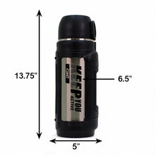 Mountain Mate Steel Thermal Insulated Sports Bottle Silver 2.0L