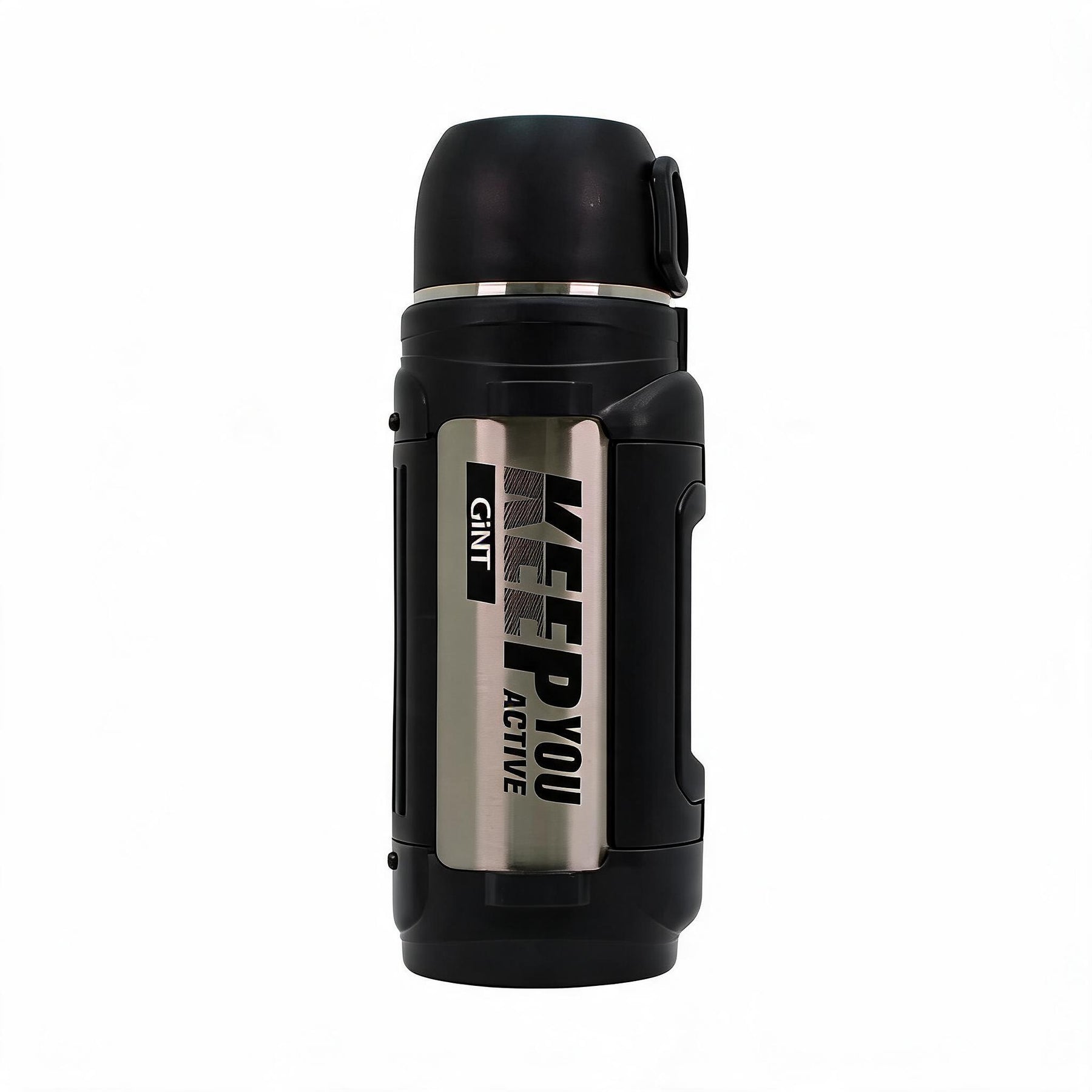 Mountain Mate Steel Thermal Insulated Sports Bottle Silver 2.0L