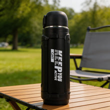 Mountain Mate Steel Thermal Insulated Sports Bottle Black 2.5L