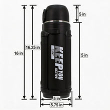 Mountain Mate Steel Thermal Insulated Sports Bottle Black 2.5L