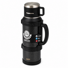 Mountain Mate 4.2L Steel Thermal Insulated Sports Bottle - Black with Dual Handles