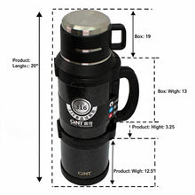 Mountain Mate Steel Thermal Insulated Sports Bottle Black 4.2L