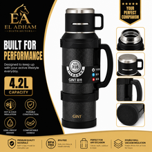 Mountain Mate Steel Thermal Insulated Sports Bottle Black 4.2L