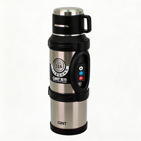 Mountain Mate Steel Thermal Insulated Sports Bottle Silver 4.2L