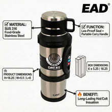 Mountain Mate Steel Thermal Insulated Sports Bottle Silver 4.2L