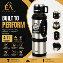 Mountain Mate Steel Thermal Insulated Sports Bottle Silver 4.2L