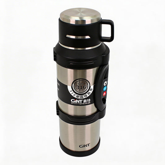 Mountain Mate Steel Thermal Insulated Sports Bottle Silver 4.2L