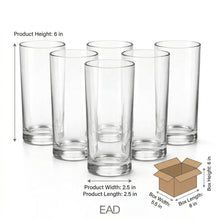 Set of 6 Clear Glass Tumbler Set - 355ml (12oz)