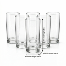 Set of 6 Clear Glass Tumbler Set - 355ml (12oz)