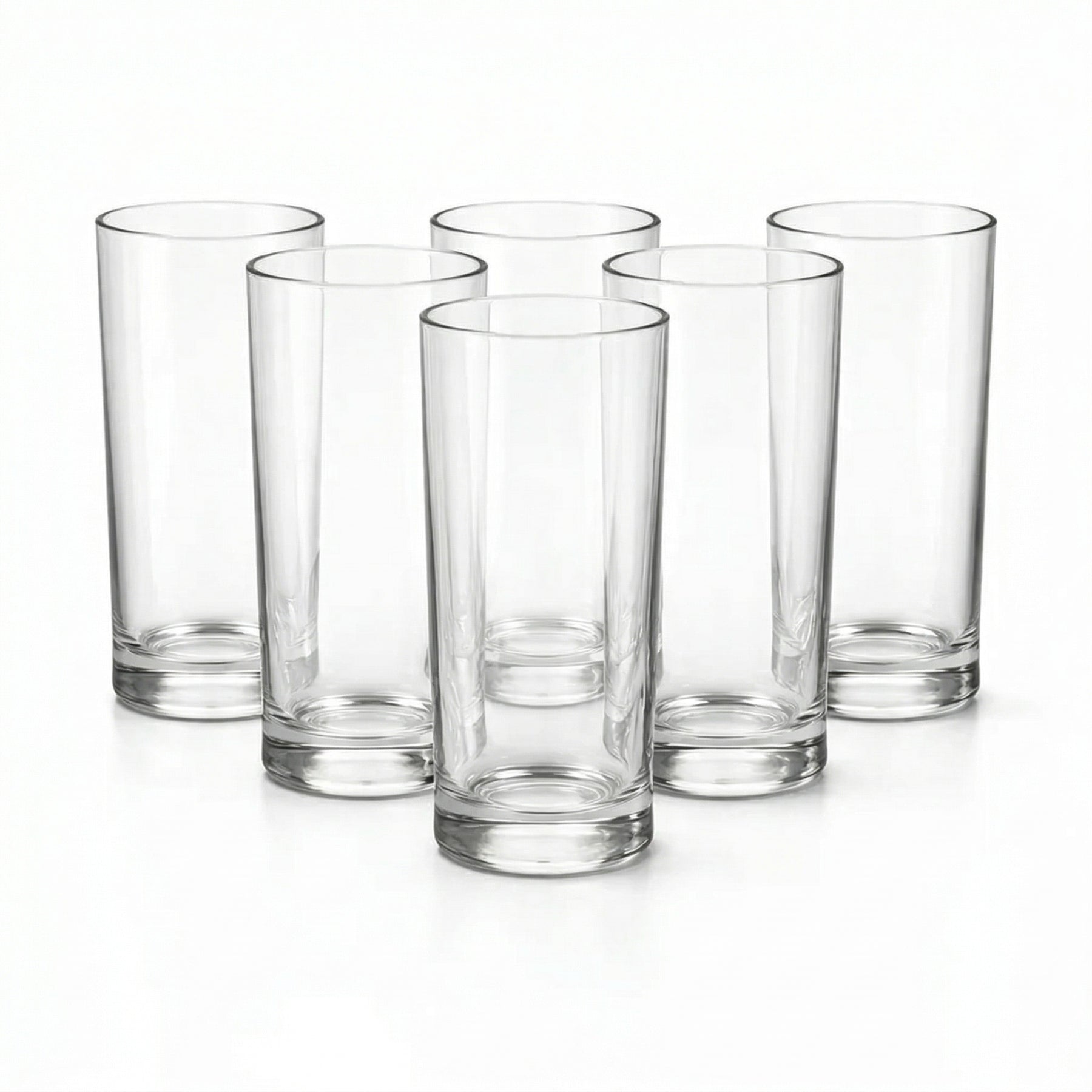 Set of 6 Clear Glass Tumbler Set - 355ml (12oz)
