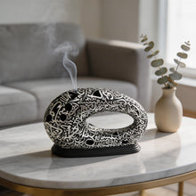 Modern Arabic Calligraphy Incense Burner (Bakhoor / Oud Holder) - Black Silver