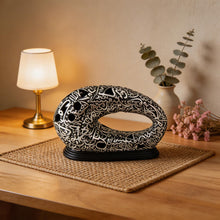 Modern Arabic Calligraphy Incense Burner (Bakhoor / Oud Holder) - Black Silver