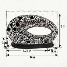 Modern Arabic Calligraphy Incense Burner (Bakhoor / Oud Holder) - Black Silver