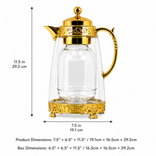 Gilded Classic Clear Thermal Flask Gold 1L