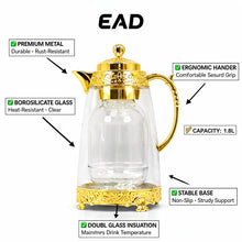 Gilded Classic Clear Thermal Flask Gold 1L