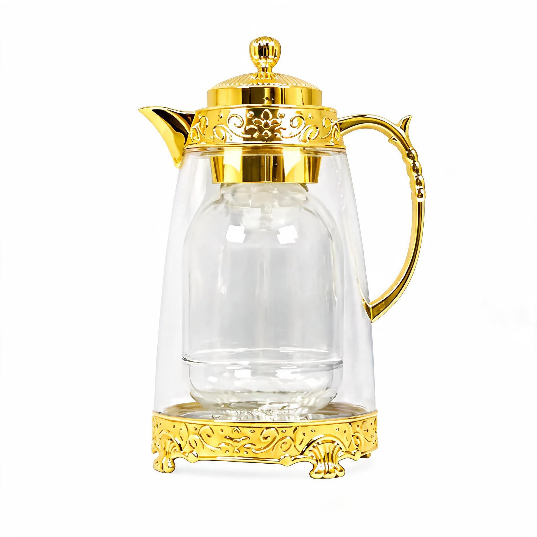 Gilded Classic Clear Thermal Flask Gold 1L