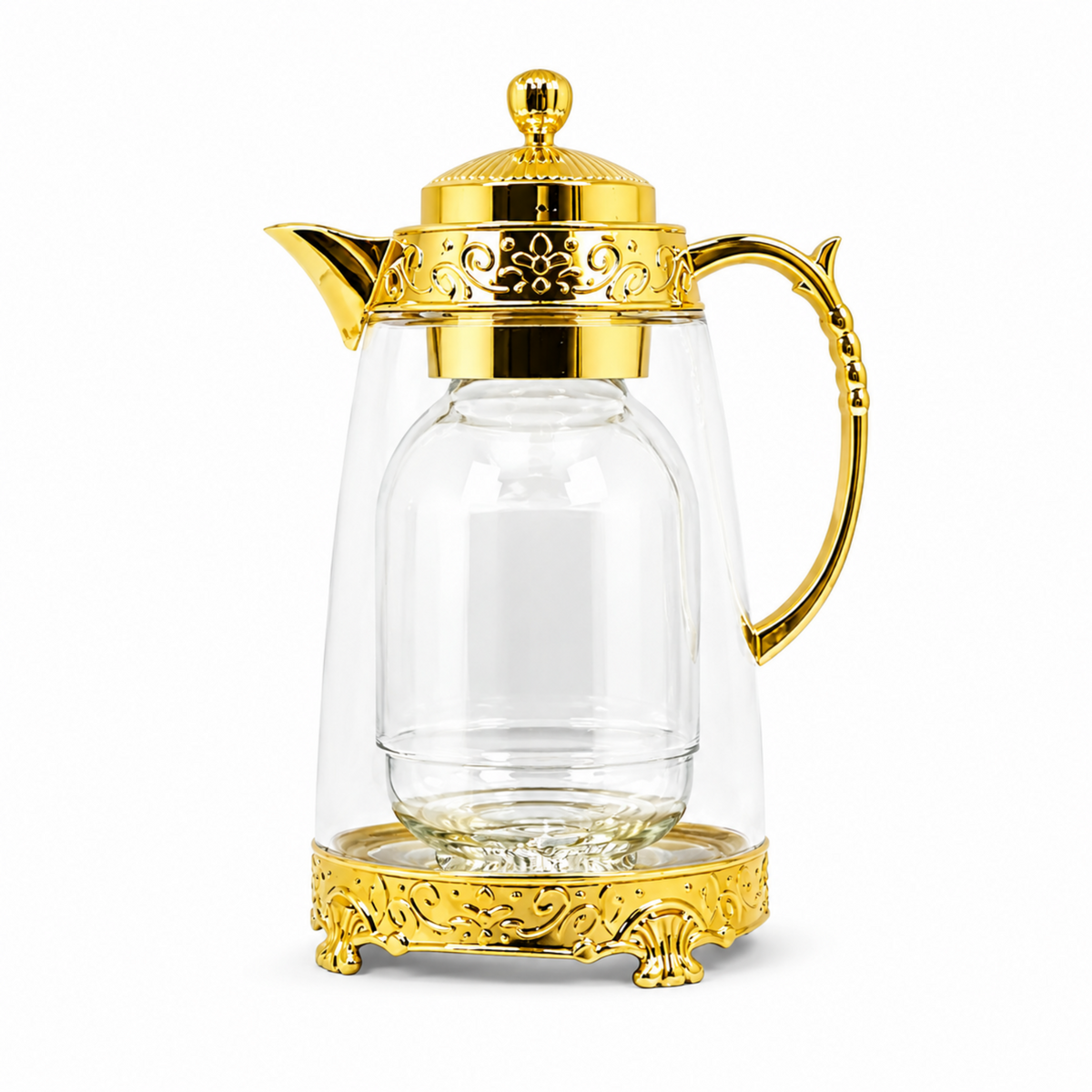 Gilded Classic Clear Thermal Flask Gold 1L