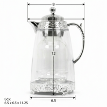 Gilded Classic Clear Thermal Flask Silver 1L